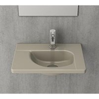 Bocchi Taormina Arch 1015-011-0126 Klasik Tekli 45 cm Seramik Tezgah Üstü Dikdörtgen Lavabo Mat Kaşmir