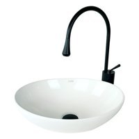 Pure W-153 Klasik Tekli 41 cm Seramik Tezgah Üstü Çanak Lavabo Beyaz