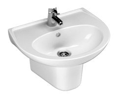 Turavit Polo Tekli 45 cm Seramik Tezgah Üstü Dikdörtgen Lavabo Beyaz