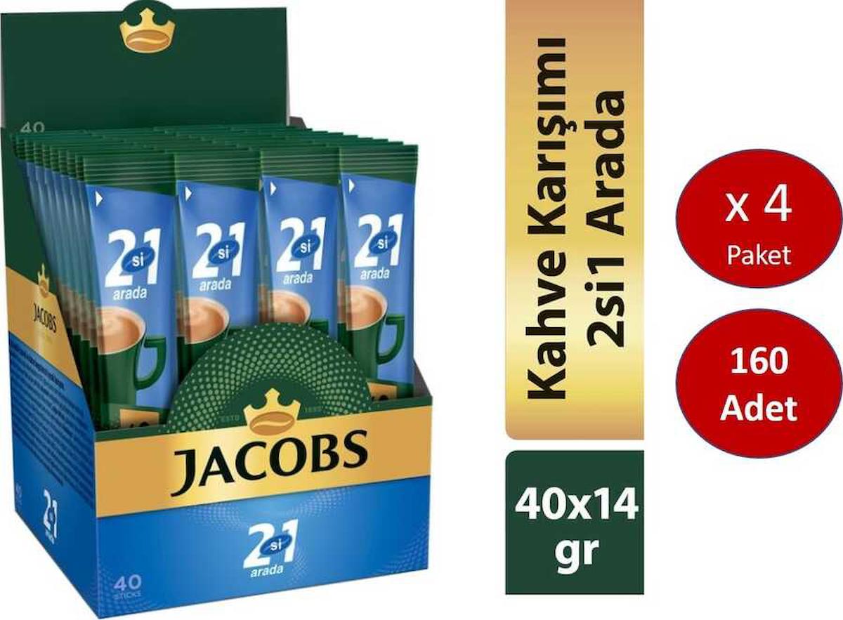 Jacobs 2'si 1 Arada Paket Granül Kahve 160x14 gr