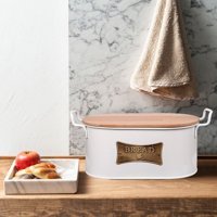 Evstyle Kesme Tahtalı Kapaklı Ekmeklik Beyaz
