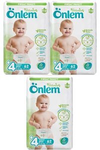 Önlem Botanika 4 Numara Organik Bantlı Bebek Bezi 186 Adet