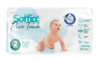 Soffio Pure Touch 2 Numara Bantlı Bebek Bezi 42 Adet