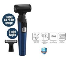 Polosmart PBS603 Vücut 3 Başlıklı Çok Amaçlı Sinekkaydı Kuru Tıraş Makinesi