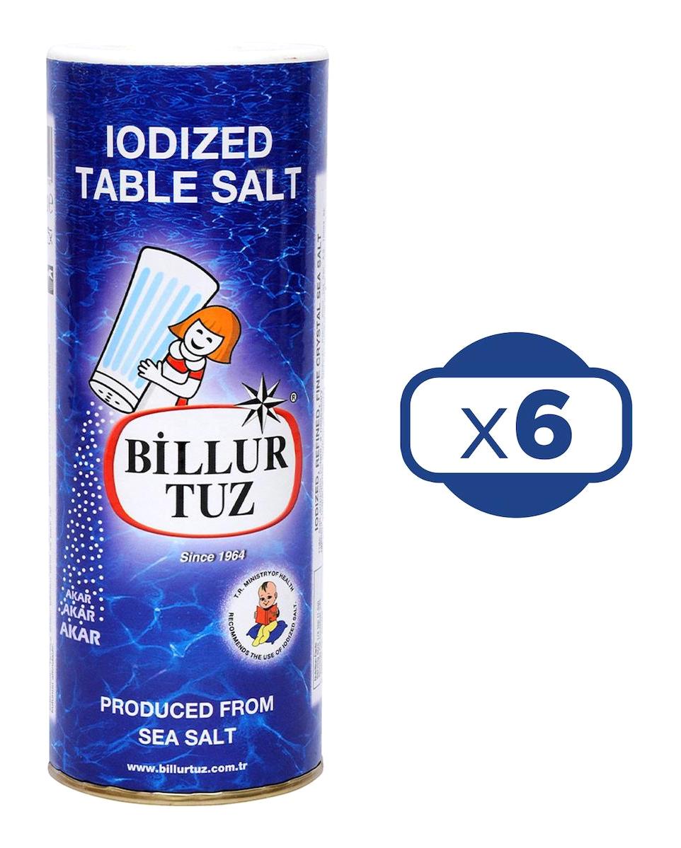Billur İyotlu Toz Sofra Tuzu Kutu 3 kg