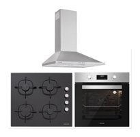 Silverline BO6502X02 - CS5335B01 - 2240 Conic 60 Dijital Doğalgazlı Cam Klasik Ankastre Fırın Ocak 3'lü Ankastre Set İnox
