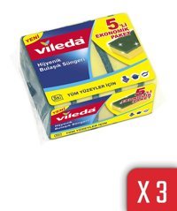 Vileda Klasik 3x5'li Bulaşık Süngeri