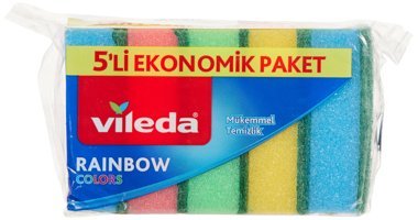 Vileda Rainbow 5'li Bulaşık Süngeri