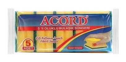Acord Oluklu 36x5'li Bulaşık Süngeri
