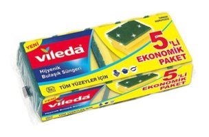 Vileda Eko Oluklu 2x5'li Bulaşık Süngeri