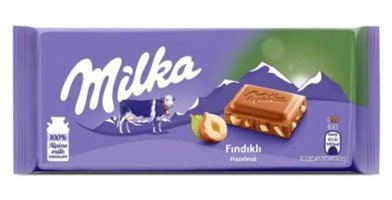 Milka Tablet Fındıklı Sütlü Çikolata 80 gr 2 Adet