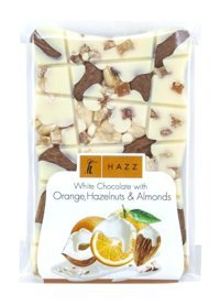Hazz Glutensiz Portakallı Beyaz Çikolata 85 gr