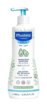 Mustela Göz Yakmayan Yenidoğan Hassas Ciltler Avokado Yağlı Bebek Şampuanı 500 ml