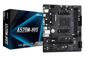 Asrock HVS A520M AM4 Soket DDR4 Bellek 4733 Mhz PCIe 4.0 HDMI Micro ATX Gaming AMD Uyumlu Anakart