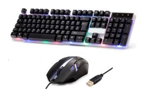 Raynox RX-K800 Işıklı Gümüş Kablolu Klavye Mouse Seti