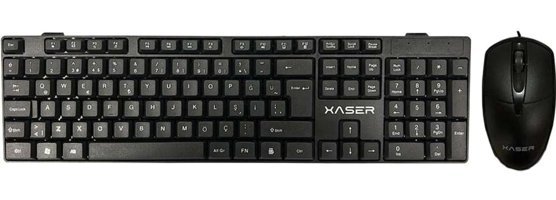 Xaser KM-881 Siyah Kablolu Klavye Mouse Seti