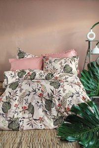 İssimo Home Ritta Ranforce 4 Mevsim 200 x 220 cm Çarşaflı Desenli Çift Kişilik Nevresim Takımı Çok Renkli