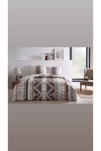 Taç Ferlin Pamuklu 4 Mevsim 200 x 220 cm Çarşaflı Desenli Çift Kişilik Nevresim Takımı Çok Renkli
