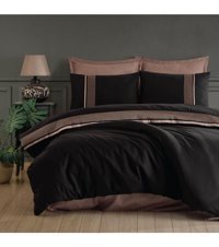 Clasy Tulkas V2 Ranforce 4 Mevsim 200 x 220 cm Çarşaflı Desenli Çift Kişilik Nevresim Takımı Siyah