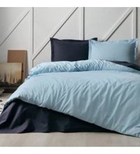 Özdilek Ranforce 4 Mevsim 200 x 220 cm Çarşaflı Düz Çift Kişilik Nevresim Takımı Lacivert