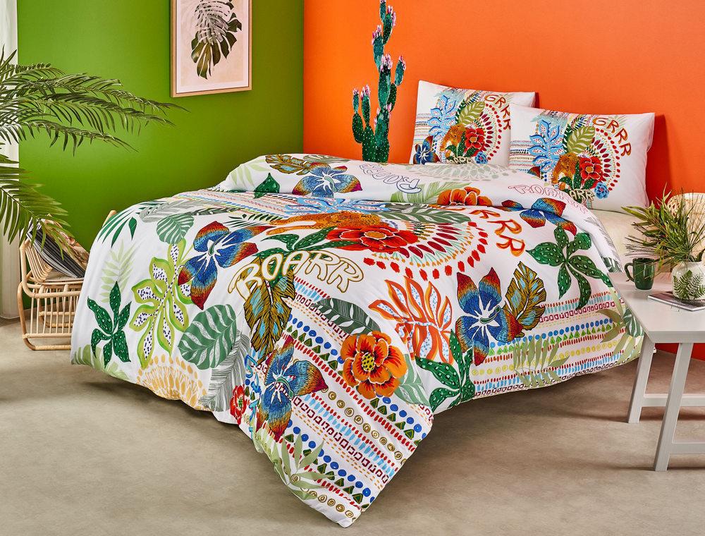 Taç Tess Ranforce 4 Mevsim 160 x 220 cm Çarşaflı Desenli Çift Kişilik Nevresim Takımı Yeşil