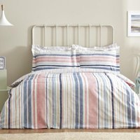 Karaca Home Samba Pamuklu 4 Mevsim 200 x 220 cm Çarşaflı Çizgili Çift Kişilik Nevresim Takımı Çok Renkli