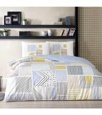 Taç Hugo Pamuklu 4 Mevsim 200 x 220 cm Çarşaflı Desenli Çift Kişilik Nevresim Takımı Çok Renkli
