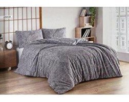 İpekçe Pamuklu 4 Mevsim 200 x 220 cm Çarşaflı Desenli Çift Kişilik Nevresim Takımı Beyaz-Gri