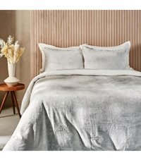 Marie Claire Sophia Pamuklu 4 Mevsim 200 x 220 cm Çarşaflı Düz Çift Kişilik Nevresim Takımı Gri
