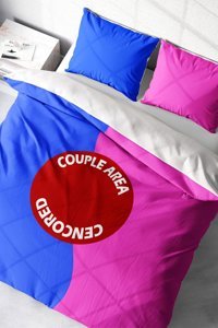 Monohome Couple Area 3D Pamuklu 4 Mevsim 200 x 220 cm Çarşaflı Desenli Çift Kişilik Nevresim Takımı Çok Renkli