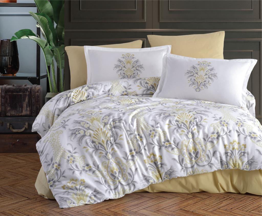 Clasy Liya V1 Ranforce 4 Mevsim 200 x 220 cm Çarşaflı Desenli Çift Kişilik Nevresim Takımı Çok Renkli