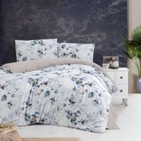 Aryıldız Saten 4 Mevsim 200 x 220 cm Çarşaflı Çiçekli Çift Kişilik Nevresim Takımı Çok Renkli