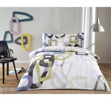 Taç Feur Pamuklu 4 Mevsim 200 x 220 cm Çarşaflı Desenli Çift Kişilik Nevresim Takımı Lila