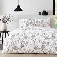 Taç Rosie Ranforce 4 Mevsim 200 x 220 cm Çarşaflı Çiçekli Çift Kişilik Nevresim Takımı Beyaz