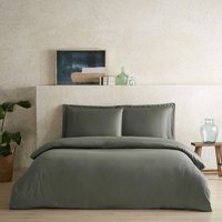 Linens Lyocell Pamuklu 4 Mevsim 200 x 220 cm Çarşaflı Düz Çift Kişilik Nevresim Takımı Yeşil
