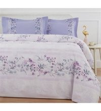 Özdilek Lavender Ranforce 4 Mevsim 200 x 220 cm Çarşaflı Çiçekli Çift Kişilik Nevresim Takımı Lila