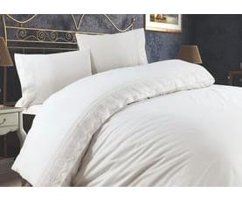 Anna Karina Brode Ranforce 4 Mevsim 200 x 220 cm Çarşaflı Desenli Çift Kişilik Nevresim Takımı Ekru