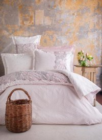 Apricitas Grace Pamuklu 4 Mevsim 200 x 220 cm Çarşaflı Çiçekli Çift Kişilik Nevresim Takımı Pembe