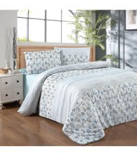 Schafer Forever Pamuklu 4 Mevsim 200 x 220 cm Çarşaflı Desenli Çift Kişilik Nevresim Takımı Çok Renkli