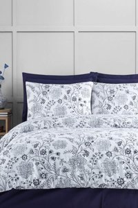 Altınbaşak Unique Moonlit Pamuklu 4 Mevsim 160 x 220 cm Çarşaflı Desenli Çift Kişilik Nevresim Takımı Çok Renkli