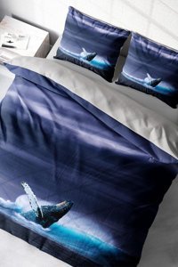 Monohome Shark 3d Pamuklu 4 Mevsim 200 x 220 cm Çarşaflı Desenli Çift Kişilik Nevresim Takımı Çok Renkli