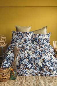 İssimo Home Litva Ranforce 4 Mevsim 200 x 220 cm Çarşaflı Desenli Çift Kişilik Nevresim Takımı Çok Renkli