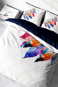 Monohome Tüy 3D Saten 4 Mevsim 200 x 220 cm Çarşaflı Desenli Çift Kişilik Nevresim Takımı Çok Renkli