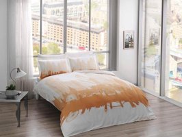 Taç Glow Saten 4 Mevsim 200 x 220 cm Çarşaflı Desenli Çift Kişilik Nevresim Takımı Altın