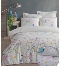 Altınbaşak Lumi Arcane Pamuklu 4 Mevsim 200 x 220 cm Çarşaflı Çiçekli Çift Kişilik Nevresim Takımı Çok Renkli
