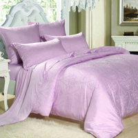 Maxstyle Lyocell Laura Jakarlı 4 Mevsim 200 x 220 cm Çarşaflı Desenli Çift Kişilik Nevresim Takımı Lila