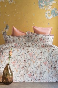 İssimo Home Joceline Saten 4 Mevsim 160 x 220 cm Çarşaflı Çiçekli Çift Kişilik Nevresim Takımı Çok Renkli