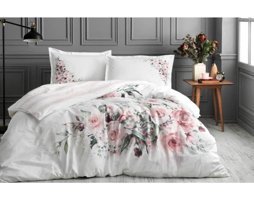 Lisinya Marco Rosa Ranforce 4 Mevsim 200 x 220 cm Çarşaflı Çiçekli Çift Kişilik Nevresim Takımı Beyaz