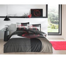 Taç Pandora Saten 4 Mevsim 200 x 220 cm Çarşaflı Desenli Çift Kişilik Nevresim Takımı Kahverengi
