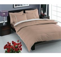 Taç Prestige Saten 4 Mevsim 200 x 220 cm Çarşaflı Düz Çift Kişilik Nevresim Takımı Krem